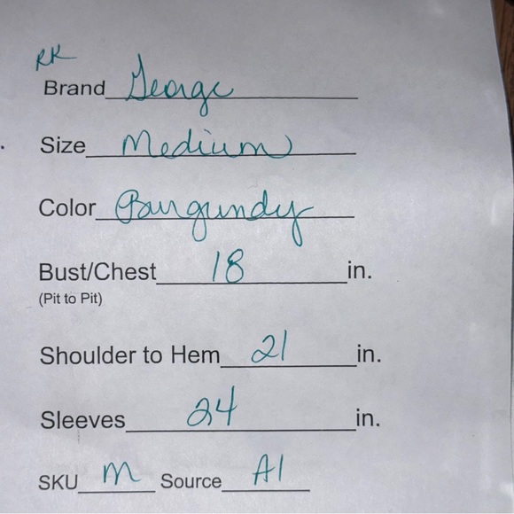 George Burgundy Velvet Open Cardigan Hook Front Long Sleeve M - Picture 9 of 9